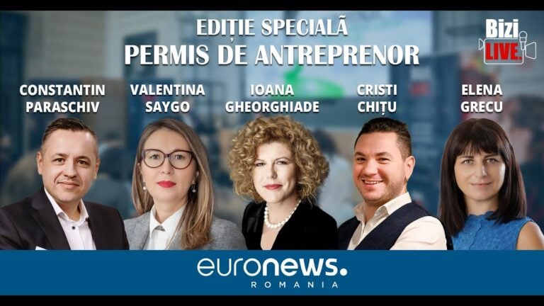 Panel Permis de Antreprenor despre modificarile fiscale 2024, cu Valentina Saygo, Ioana Gheorghiade, Cristian Chitu si Elena Grecu explicand ce trebuie sa faca antreprenorii