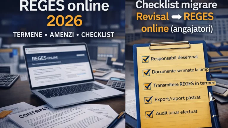 REGES online 2026 – termene, amenzi și checklist pentru angajatori