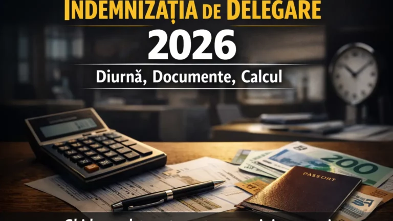 Indemnizația de delegare 2026: diurnă, acte, calcul – ghid pentru IMM-uri