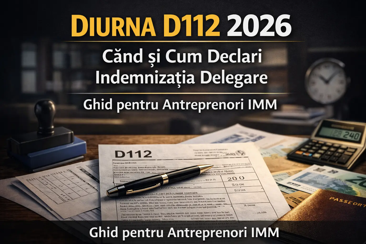 Diurna D112 2026 – ghid complet pentru declararea corectă a diurnei în D112