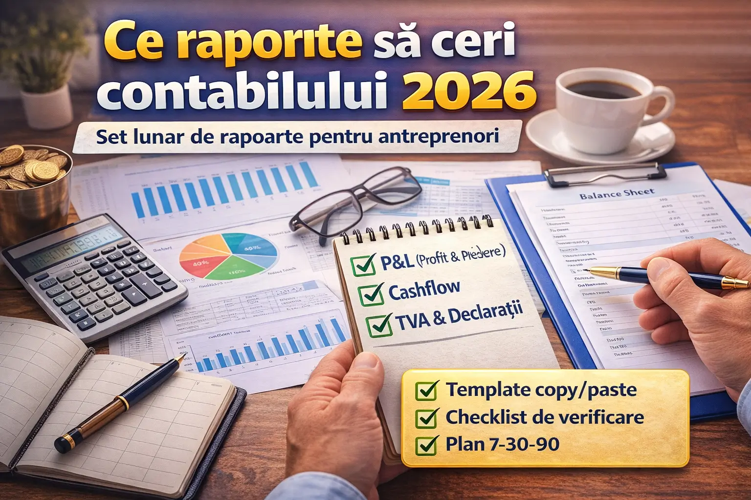 Ce rapoarte să ceri contabilului 2026 – set lunar de rapoarte pentru antreprenori