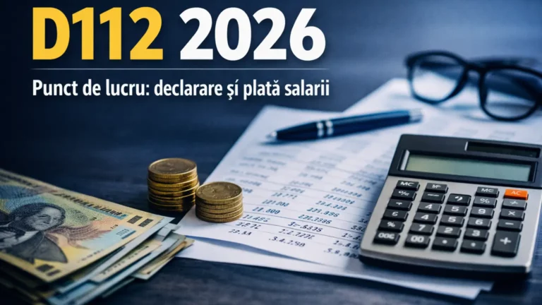 D112 punct de lucru 2026 – ghid declarare și plată impozit salarii