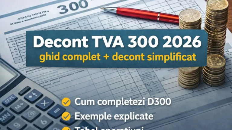 Decont TVA 300 2026 – ghid complet și decont simplificat pentru antreprenori