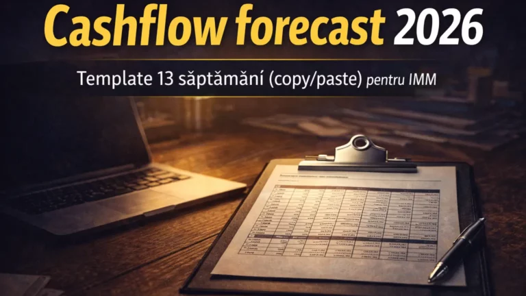 Cashflow forecast 2026 – template 13 săptămâni pentru IMM