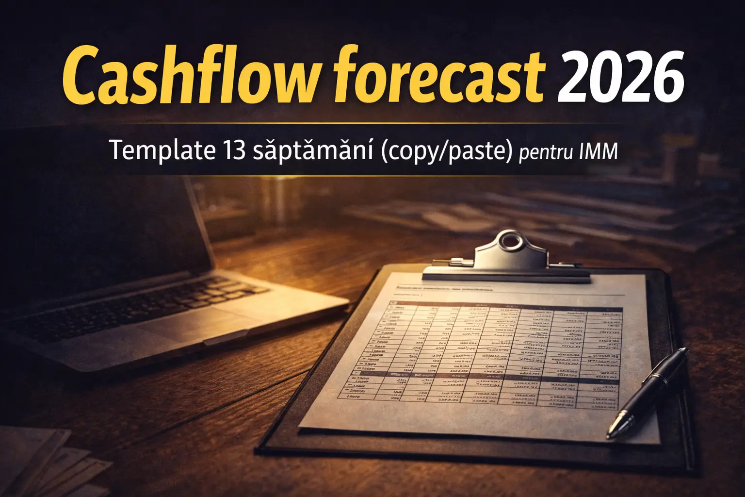 Cashflow forecast 2026 – template 13 săptămâni pentru IMM