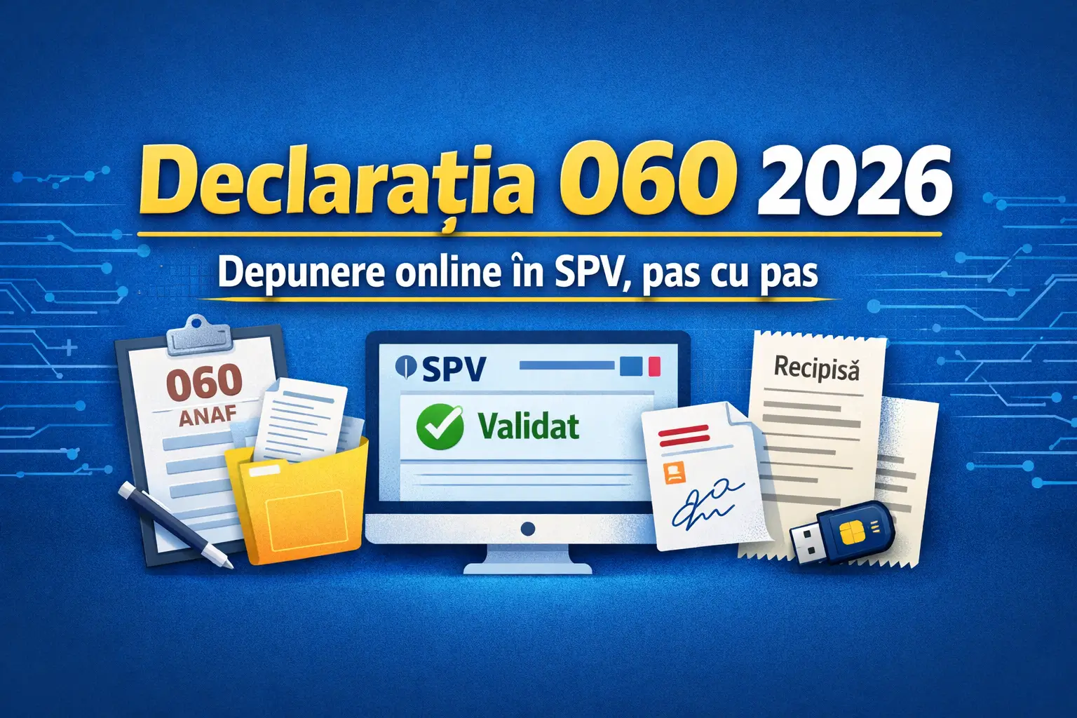 Declarația 060 pentru punct de lucru în 2026 – depunere online în SPV