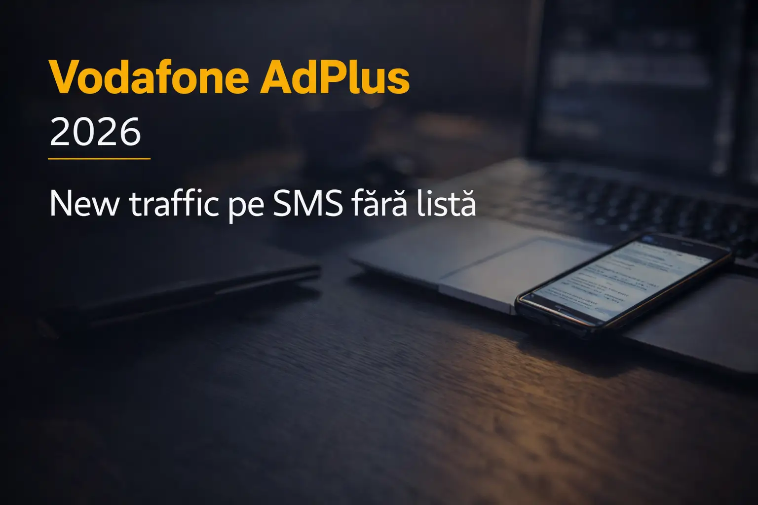 Vodafone AdPlus” (cuvântul-cheie galben) + „2026