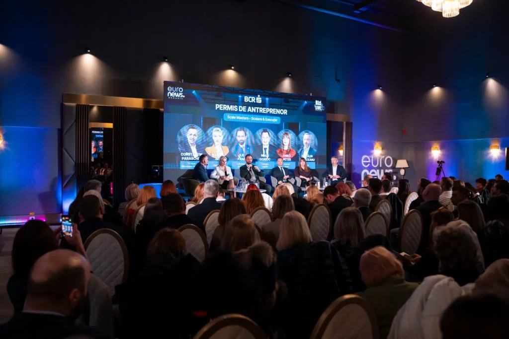 Panel Scale Masters la Permis de Antreprenor Summit 2026, cu Mihai Goriuc Transgor Logistik și antreprenori români în fața publicului