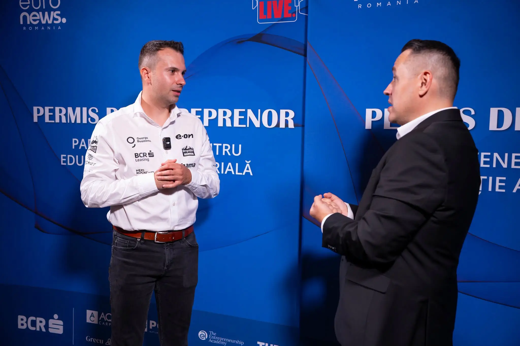 Dominic Marcu, pilot de curse, in dialog cu Constantin Paraschiv la Permis de Antreprenor, editia difuzata pe Euronews Romania