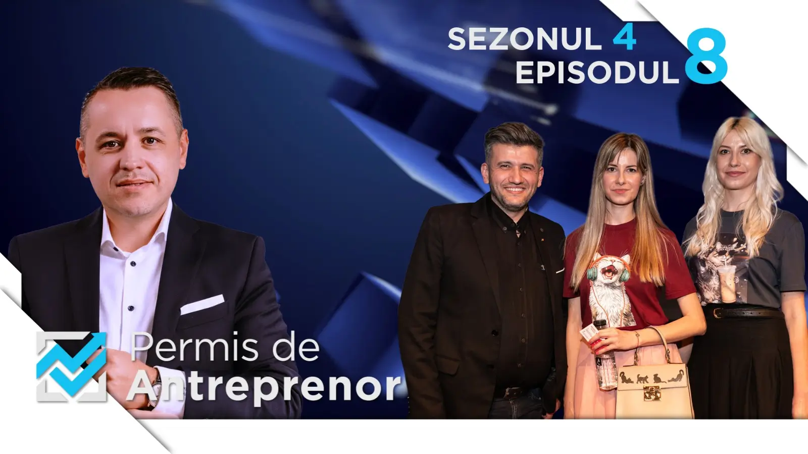 Crestere fara reclame: Cosmin Buzaianu, Iuliana si Mirela in tricouri cu pisici, alaturi de Constantin Paraschiv la Permis de Antreprenor S4 EP8